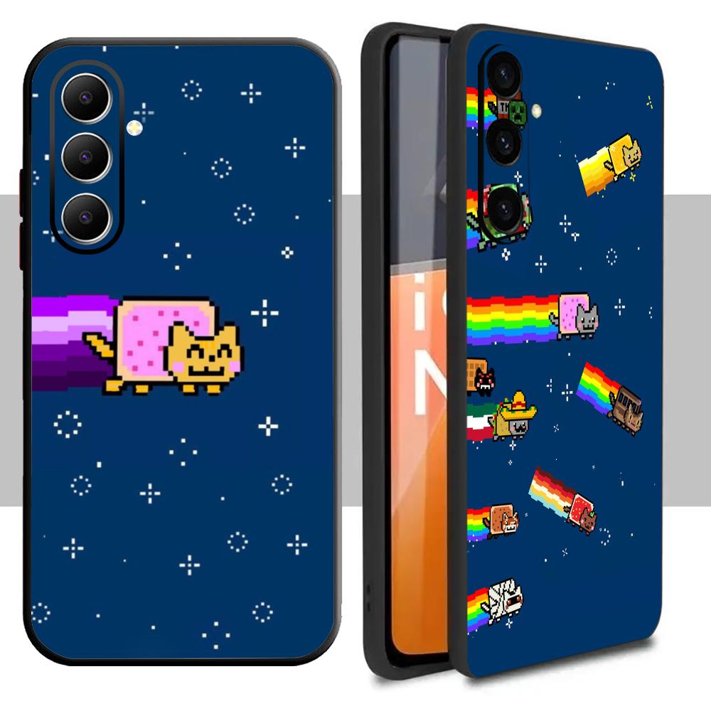 Samsung Galaxy A55 - Trendy Nyan Cat telefoonhoesje voor Samsung