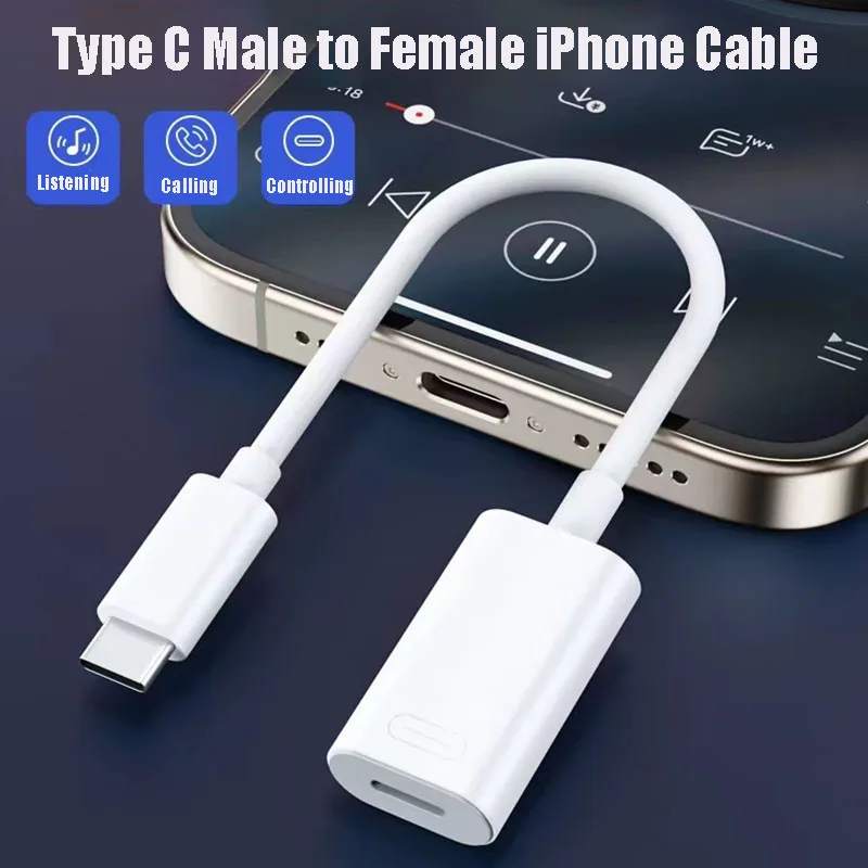 Wired Earphone Lightning - Type C Naar Ios Oortelefoon Converter