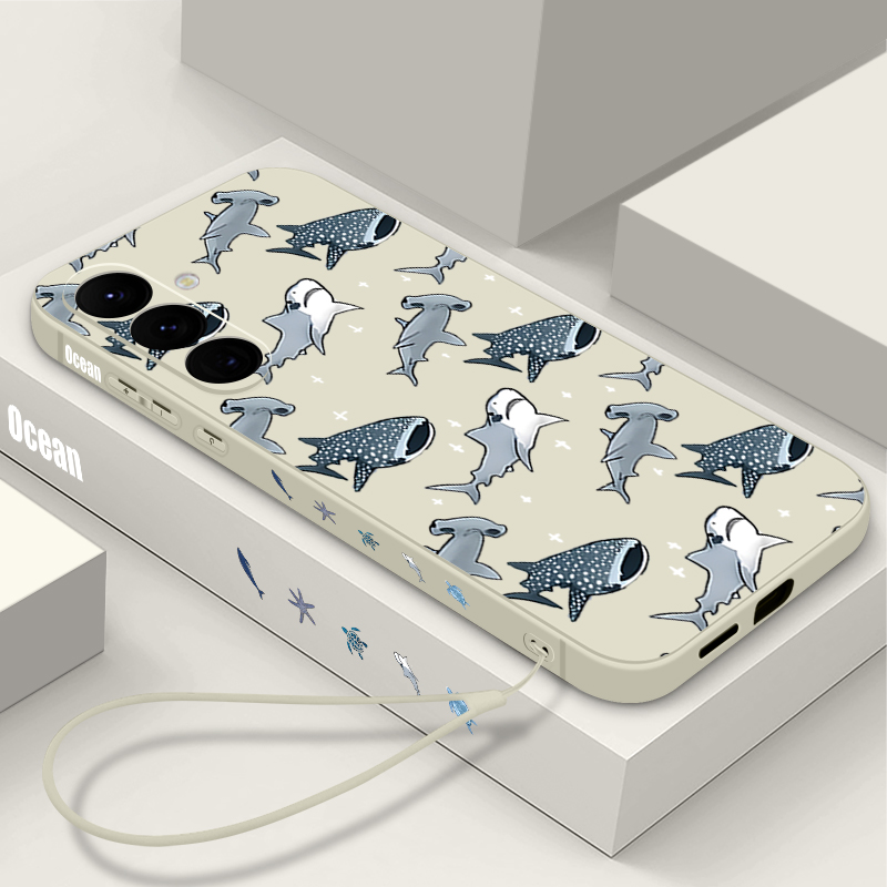 Samsung Galaxy A55 - Cartoon Haai Telefoon Case Voor Samsung