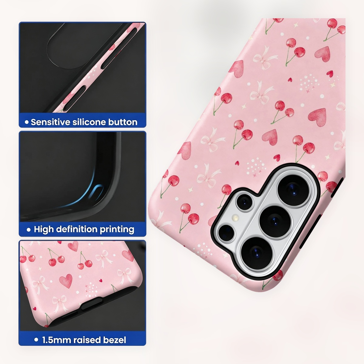 Watercolor Cherry Hearts 2-in- - Samsung Galaxy S24 recensie en prijs