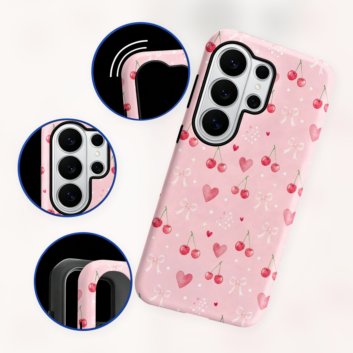 Watercolor Cherry Hearts 2-in- - Samsung Galaxy S24 recensie en prijs
